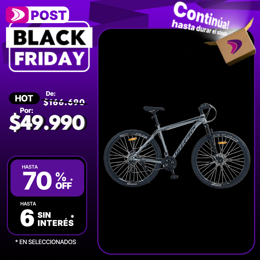 Bicicleta de Montaña Overtech R29 Q5 21v Freno de disco Shimano 12x