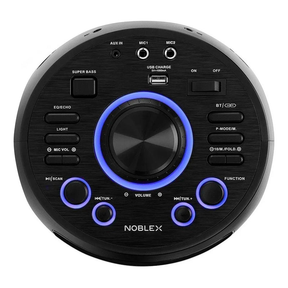 Torre de Sonido Noblex MNT290 Bluetooth Efectos de Voz y Luces LED Negro