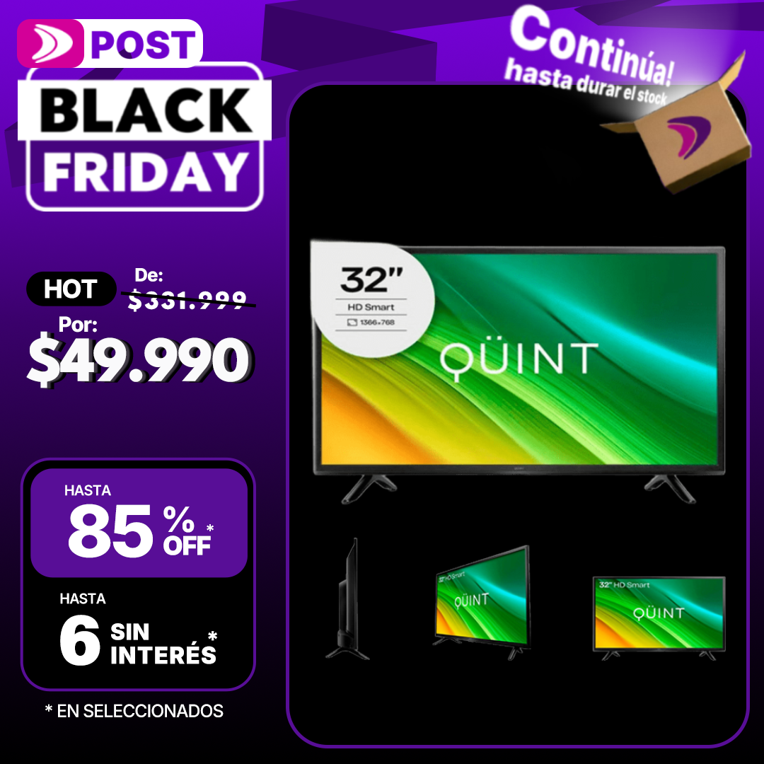 Smart Tv Quint 32 Pulgadas Qt3-32gtv2024 Google Tv Lh