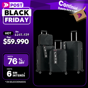 Set De 4 Valijas Rígidas Agarrate Catalina Beauty Tsa G360