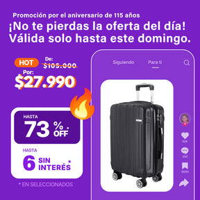 Valijas Valija Mediana Valijas De Viaje Rígida Valijas Medianas Maletas Para Viaje Avion Reforzada Liviana 4 Ruedas 360