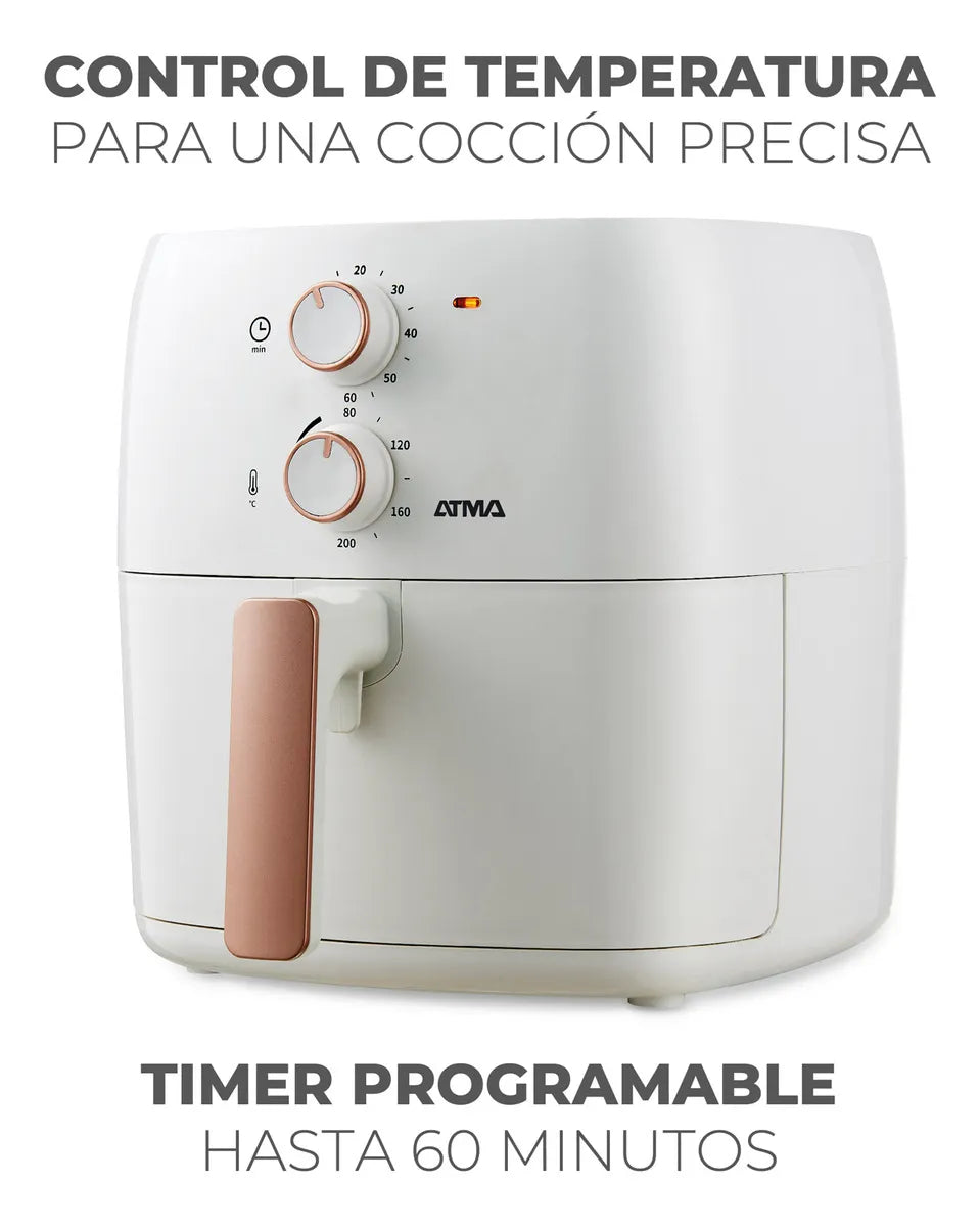 Freidora De Aire Atma Fr60mabp 1300 W 6.5 L Con Temporizador
