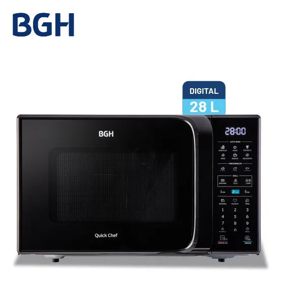 Microondas BGH 28l Grill b228dn20 negro