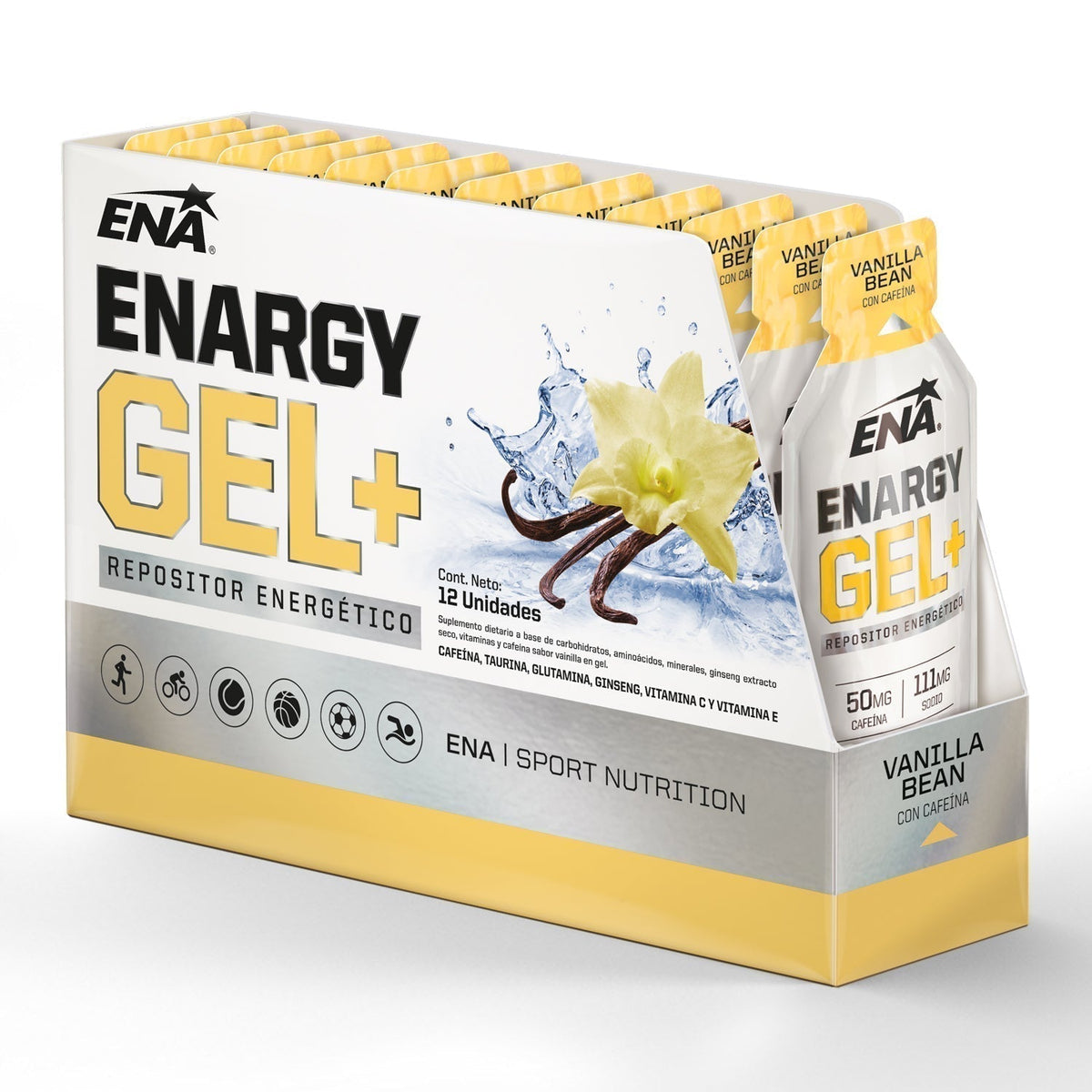 Enargy Gel+  Con Cafeína 6 Unidades