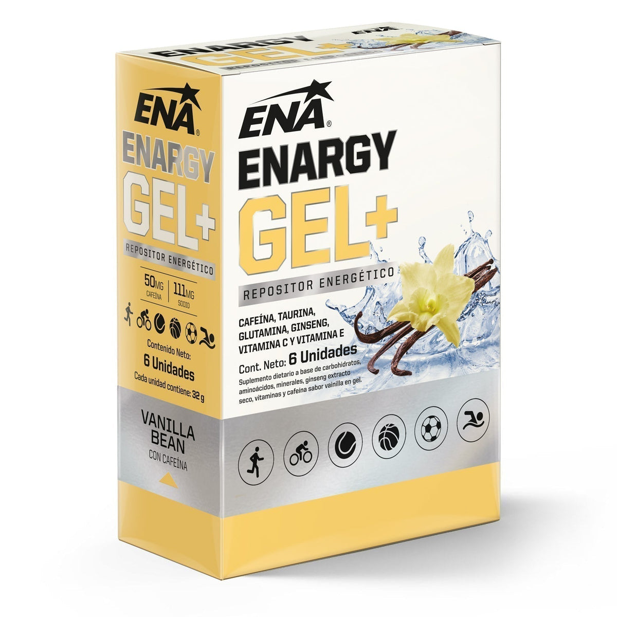 Enargy Gel+  Con Cafeína 12 Unidades